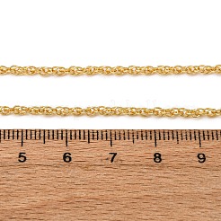 Latón 2mm collares de cadena de cuerda&nbsp;NJEW-C094-03G
