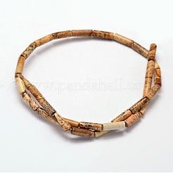 Natur Bildjaspisses Spalte Perlen Stränge&nbsp;G-F247-04