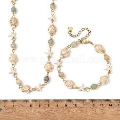 Seestern- und Schildkrötenmotiv&nbsp;SJEW-JS01385-03