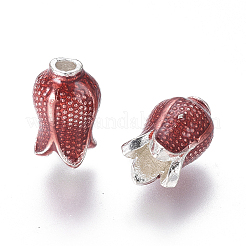 Perline smaltato in lega&nbsp;PALLOY-E570-01S-B