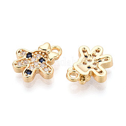 Adornos de latón micropavé de circonia cúbica&nbsp;KK-N263-147D-G