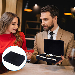 Caja de regalo de almacenamiento de juego de joyas de terciopelo&nbsp;CON-WH0104-10B