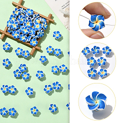 100pcs handgefertigte Fimo 3d Blume Plumeria Perlen&nbsp;CLAY-SC0002-48A