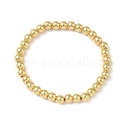 Stretch-Armbänder aus Messing mit runden Perlen für Männer und Frauen&nbsp;BJEW-B148-05D-G