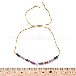 Bracciali con perline intrecciate in agata grigia naturale&nbsp;BJEW-F493-09G-03