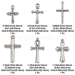 6 pz 6 stili ciondoli in acciaio inossidabile 304&nbsp;STAS-FS0001-64
