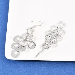 Boucles d'oreilles avec pendentif en laiton&nbsp;EJEW-B157-02D-P