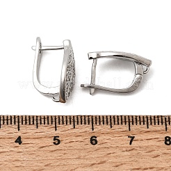 Ohrringverschluss aus Messing mit Blattmotiv&nbsp;KK-Z154-07P