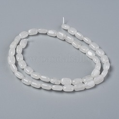 Hilos de abalorios de jade blanco natural&nbsp;G-Z006-B13