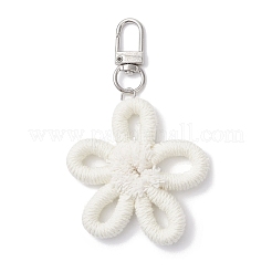 Decoraciones colgantes de flores de poliéster&nbsp;HJEW-JM03961-01