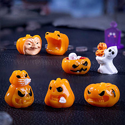 Décoration d'affichage en résine opaque citrouille d'Halloween&nbsp;DJEW-N004-07