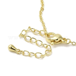 Messing Micro Pave Zirkonia Anhänger Halskette&nbsp;NJEW-B082-02G-01