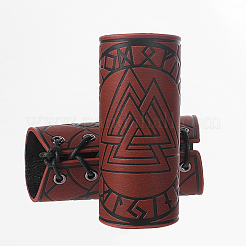 Verstellbares PU-Lederarmband mit Wachskordel&nbsp;AJEW-WH0165-38B