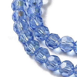 Chapelets de perles en verre transparent électrolytique&nbsp;EGLA-A035-T4mm-L14