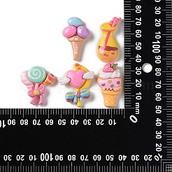 40pcs 5 Arten Nachtischthema undurchsichtige Harzcabochons&nbsp;RESI-CJ0003-03