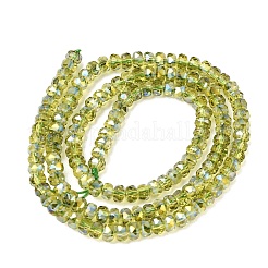 Chapelets de perles en verre électroplaqué&nbsp;GLAA-Q105-03-02