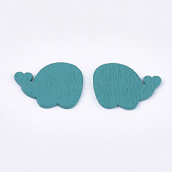 Gemalte Pappelholz Cabochons&nbsp;WOOD-T021-24B