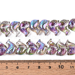 Galvanisieren transparente Glasperlen Stränge&nbsp;EGLA-N017-06-A02