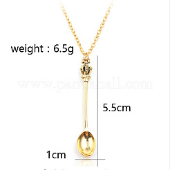 Colliers pendentifs en alliage de cuillère à café pour femmes&nbsp;FS-WG6242D-03