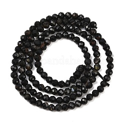 Natürliche schwarze Turmalin Perlen Stränge&nbsp;G-D320-A04-3mm-02