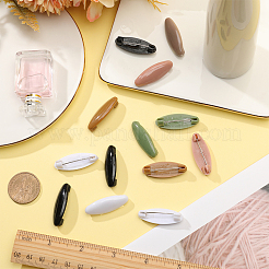 16 broche ovale vierge en plastique de 8 couleurs&nbsp;JEWB-CP0001-10D