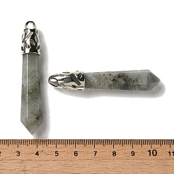 Natürlicher Labradorit spitze große Anhänger&nbsp;G-Z055-01P-23
