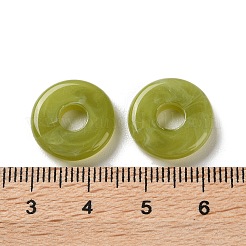 Ciondoli a forma di ciambella/disco pi greco imitazione pietra preziosa in resina&nbsp;RESI-A035-04