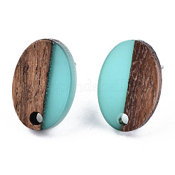 Accessoires de boucles d'oreilles en résine et bois de noyer&nbsp;MAK-N032-004A-A07