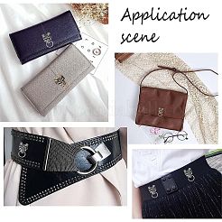 4 pz 2 colori borsa in lega decorativa fibbia a forma di teschio di demone&nbsp;KK-GF0001-09