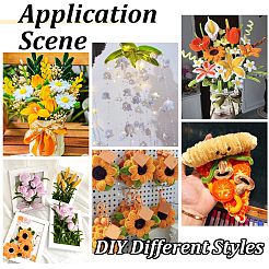 DIY-Sets zum Basteln von Sonnenblumen-Drehstäben&nbsp;AJEW-SC0032-03