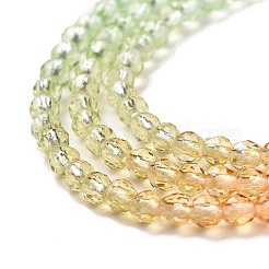 Brins de perles de verre de couleur dégradé transparent&nbsp;GLAA-G101-2mm-08