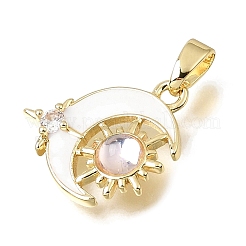 Latón micro pavimenta claro colgantes de circonio cúbico&nbsp;KK-C263-02G