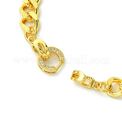 Messing Micro Pave klare Zirkonia Link Armbänder&nbsp;BJEW-JB13735