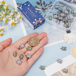 32pcs 2 Farben Legierung Strass Slide Charms slide&nbsp;FIND-SC0010-40