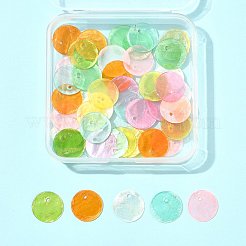 56 Stück 8 Farben besprüht natürliche Capiz Muschel Scheiben Charms&nbsp;BSHE-FS0001-10