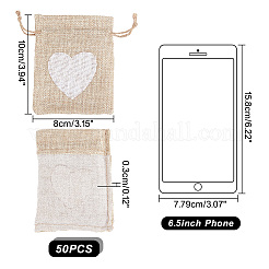 Bolsas de almacenamiento de tela de yute&nbsp;ABAG-WH0031-30