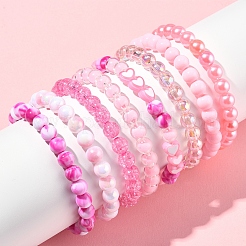 DIY Schmuckherstellungsset mit rosa Farbthema&nbsp;DIY-FS0008-78