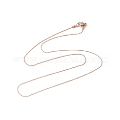 Collar de cadena serpentina de acero inoxidable 304 con revestimiento iónico (IP) para hombres y mujeres.&nbsp;NJEW-G076-01C-RG