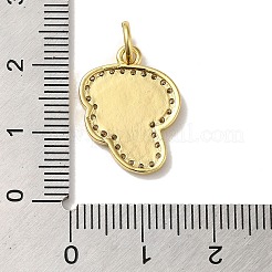 Colgante micropavé cubic zirconia de latón&nbsp;KK-K354-02G-F