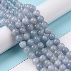 Chapelets de perles en jade jaune naturel&nbsp;G-G598-8mm-YXS-18