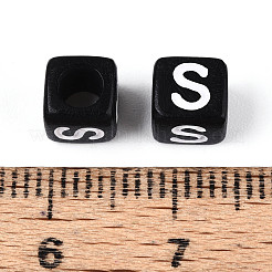 Perles de trou horizontales acryliques initiales&nbsp;OACR-ZX006-35S