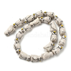 Perles en porcelaine manuelles&nbsp;PORC-D025-01