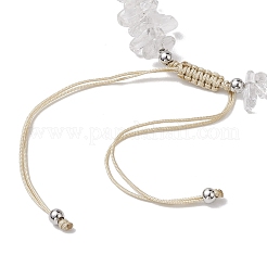 Fabrication de bracelets tressés en nylon avec des perles en cristal de quartz naturel&nbsp;AJEW-JB01296-09