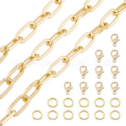 DIY-Kit zur Herstellung von Armbändern/Halsketten aus Aluminium-Büroklammerketten&nbsp;DIY-TA0012-91G