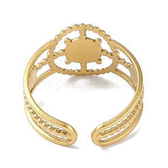 Anillos de dedo para puños de timón de acero inoxidable 304 con revestimiento iónico (IP)&nbsp;RJEW-L107-057G-02