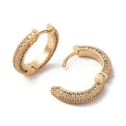 Créoles en laiton avec zircone cubique de micro pave&nbsp;EJEW-C073-18KCG