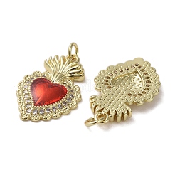 Pendentifs en laiton zircon cubique transparent&nbsp;KK-H466-05G-02