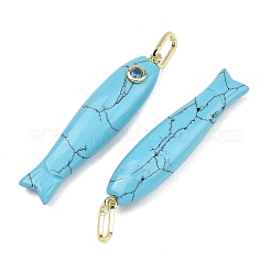 Pendentifs sculptés en turquoise synthétique&nbsp;GG-CBA8D06-01G-08
