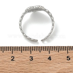 Offene Manschettenringe aus Edelstahl 304 für Damen&nbsp;RJEW-L341-05A-P