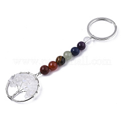 Portachiavi chakra con chip opalite&nbsp;G-N0326-004H